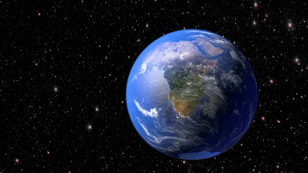 Flying Earth Surface Rendering — Stock Photo, Image