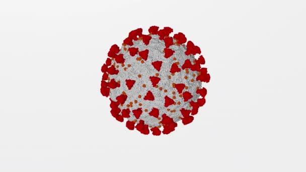 Modelo animado de coronavirus Covid 19, renderizado 3D — Vídeo de stock