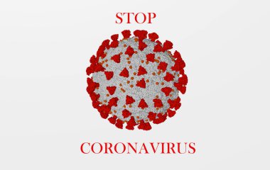 Animasyon Coronavirus modeli Covid 19, 3D görüntüleme.