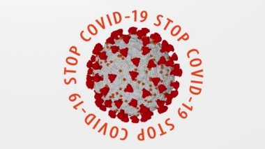 Animasyon Coronavirus modeli Covid 19, 3D görüntüleme