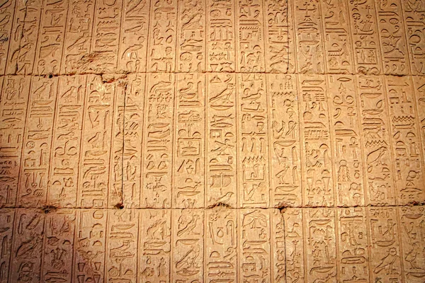 Scrittura Egizia Antica Geroglifici Egizi — Foto Stock