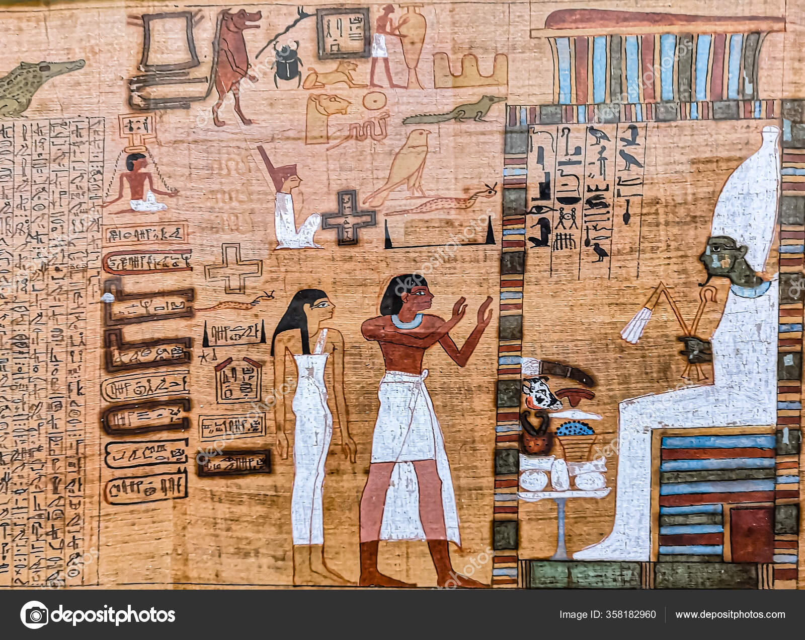 Ancient Egyptian Papyrus Image Gods Papyrus Stock Photo Image By C Abrill