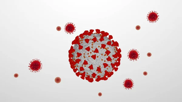 Modelo Animado Coronavirus Covid Renderizado — Foto de Stock