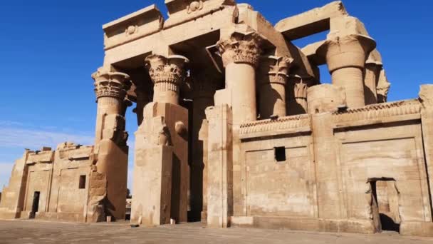 Ruinerna Det Antika Templet Sebek Kom Ombo Egypten — Stockvideo