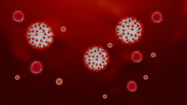 Modello Animato Coronavirus Covid Rendering — Foto Stock