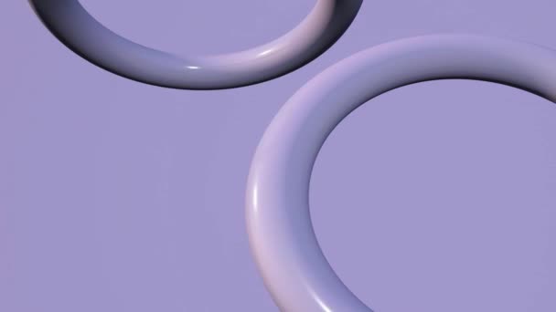 Fondo Abstracción Anillos Móviles Renderizado — Vídeo de stock