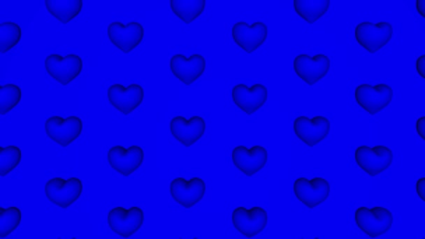 Fondo Brillante Con Corazones Declaración Amor Renderizado — Vídeos de Stock