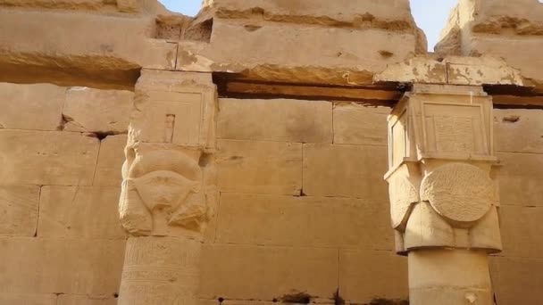 Krásný Interiér Chrámu Dendera Nebo Chrámu Hathor Egypt Dendera Starověký — Stock video