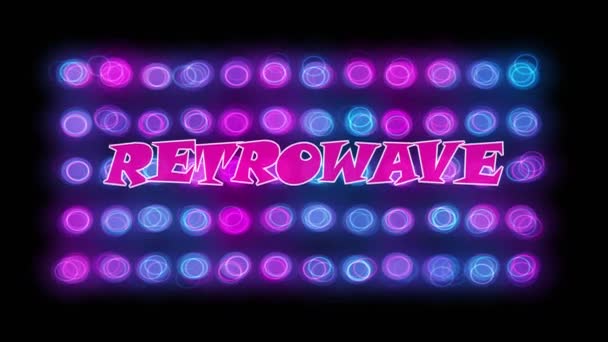 Nev Retrowave, jaren 80 retro abstracte achtergrond — Stockvideo