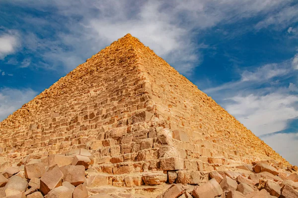 Pirâmide Antiga Mycerinus Menkaur Gizé Egito — Fotografia de Stock