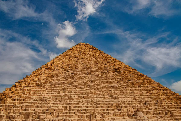 Starożytna Piramida Mycerinus Menkaur Gizie Egipt — Zdjęcie stockowe
