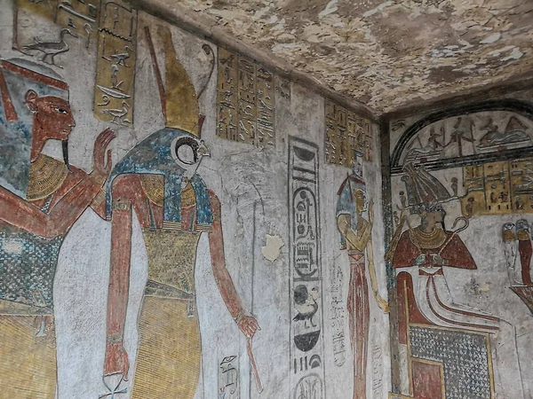 埃及卢克索国王谷埃及法老陶索特和她的继任者塞塔纳克图的坟墓Kv14号坟墓 — 图库照片