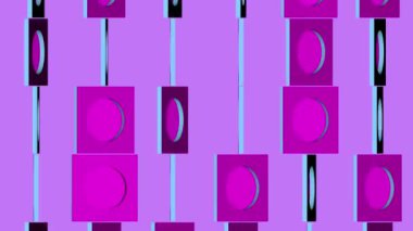 Soyut animasyon, elementlerin dinamik dönüşünün arka planı. 3B görüntüleme