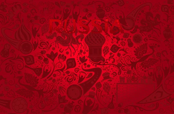 Rus kırmızı arka plan, vektör çizim