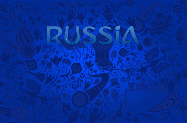 Rus mavi arka plan, vektör çizim