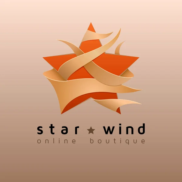 Stern-Logo - Emblem für Online-Boutique. Vektorillustration. — Stockvektor
