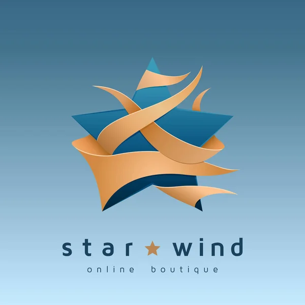 Stern-Logo - Emblem für Online-Boutique. Vektorillustration. — Stockvektor