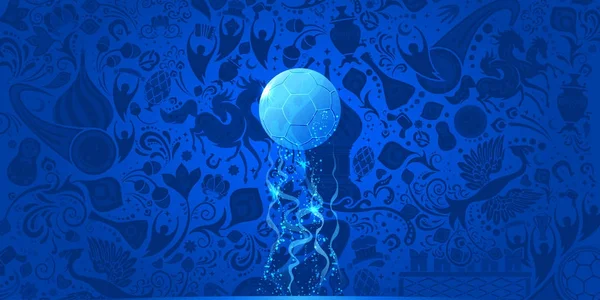 Rus mavi arka plan, vektör çizim