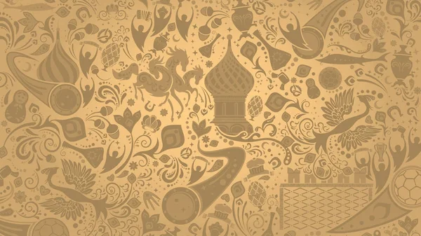 Rus altın duvar kağıdı, vektör çizim