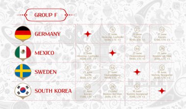 Zamanlama F Grubu maçı, illüstrasyon vektör