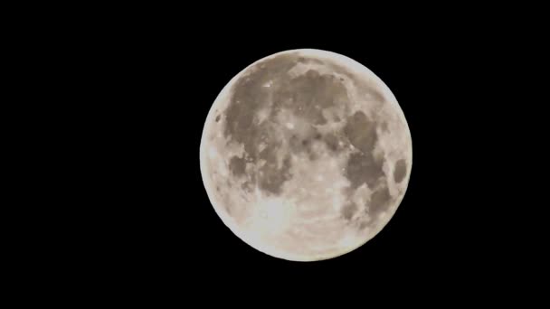 Luna llena lapso de tiempo, detalle — Vídeo de stock