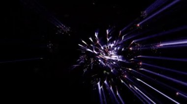 Lazer havai fişek - çeşitli renkler lazer ışık