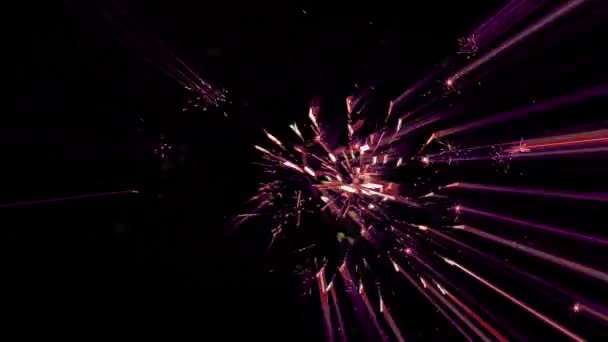 Laser Fireworks Geassorteerde Kleuren Laserlicht — Stockvideo