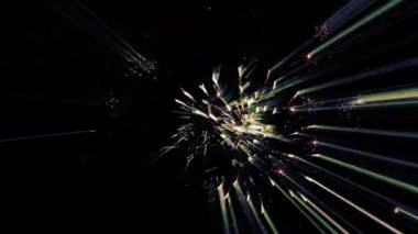 Lazer havai fişek - çeşitli renkler lazer ışık