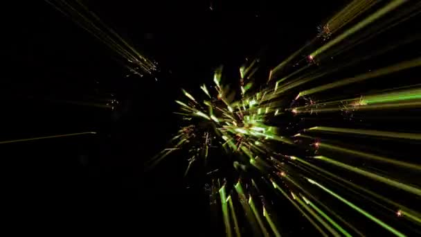 Fuegos Artificiales Láser Surtido Colores Laser Light — Vídeo de stock