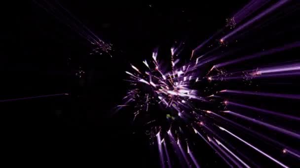 Lézer Tűzijáték Vegyes Színek Lézer Fény — Stock videók
