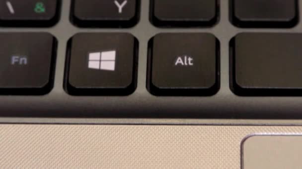 Laptop Notebook Teclado Computador Close Detalhe — Vídeo de Stock