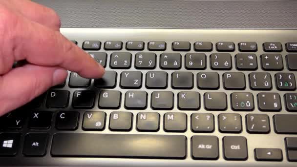 Ordinateur Portable Notebook Clavier Ordinateur Tendances Des Mots Gros Plans — Video