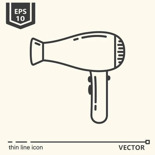 Herramientas de peluquería. Serie de iconos. Secador de pelo . — Vector de stock