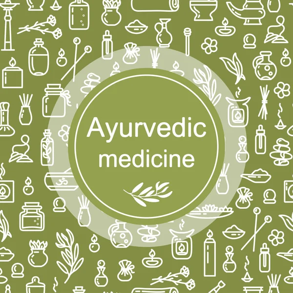 Ayurvedic medicine - poster — Stock Vector