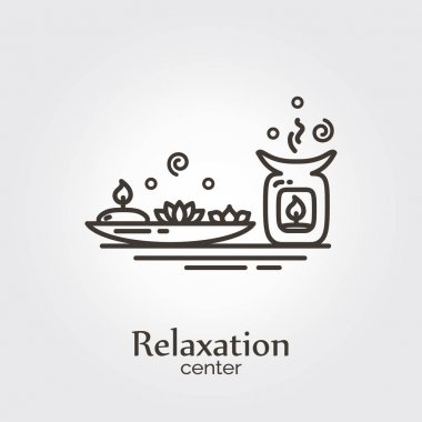 Rahatlama merkezi - logo şablonu