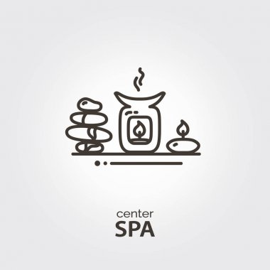 Spa merkezi - logo şablonu