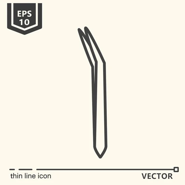 Één pictogram - pincet — Stockvector