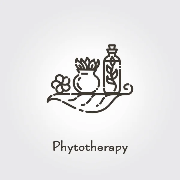 Фитофарапия - шаблон логотипа — стоковый вектор