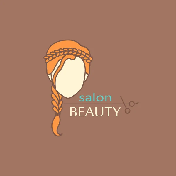 Modèle de logo - salon de beauté — Image vectorielle