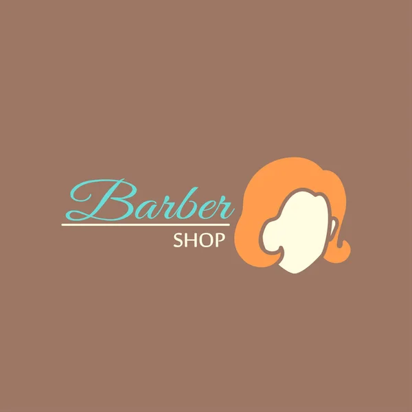 Modèle de logo - salon de coiffure — Image vectorielle