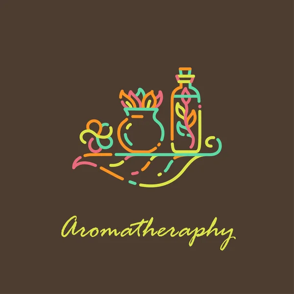 Шаблон логотипа - ароматерапия — стоковый вектор