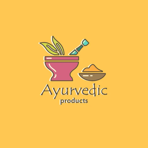 Ayurveda ürünler - logo şablonu