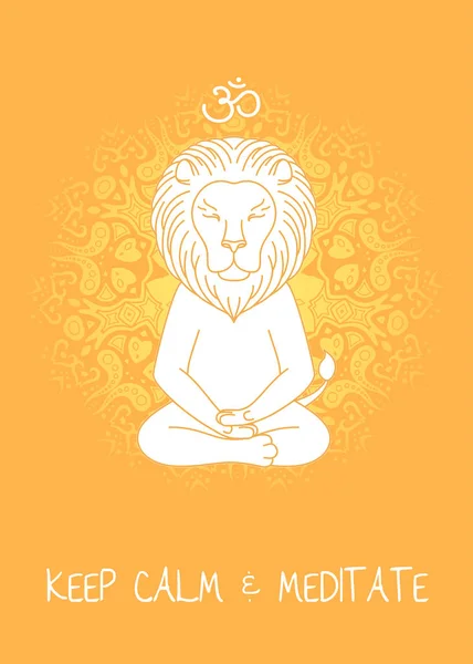 Meditatieve dieren serie — Stockvector