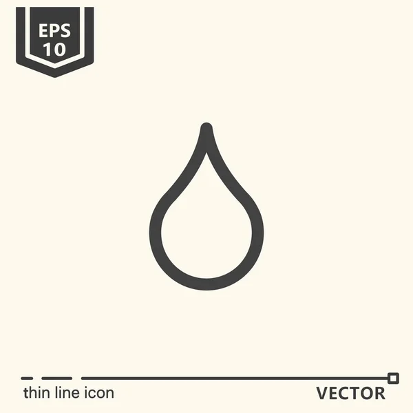 Un icono - soltar — Vector de stock