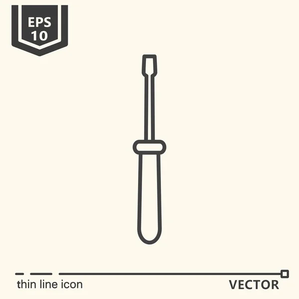 Un icono - destornillador — Vector de stock