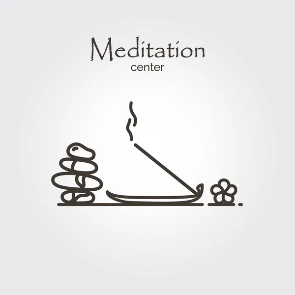 Centrum medytacji - logo szablon — Wektor stockowy