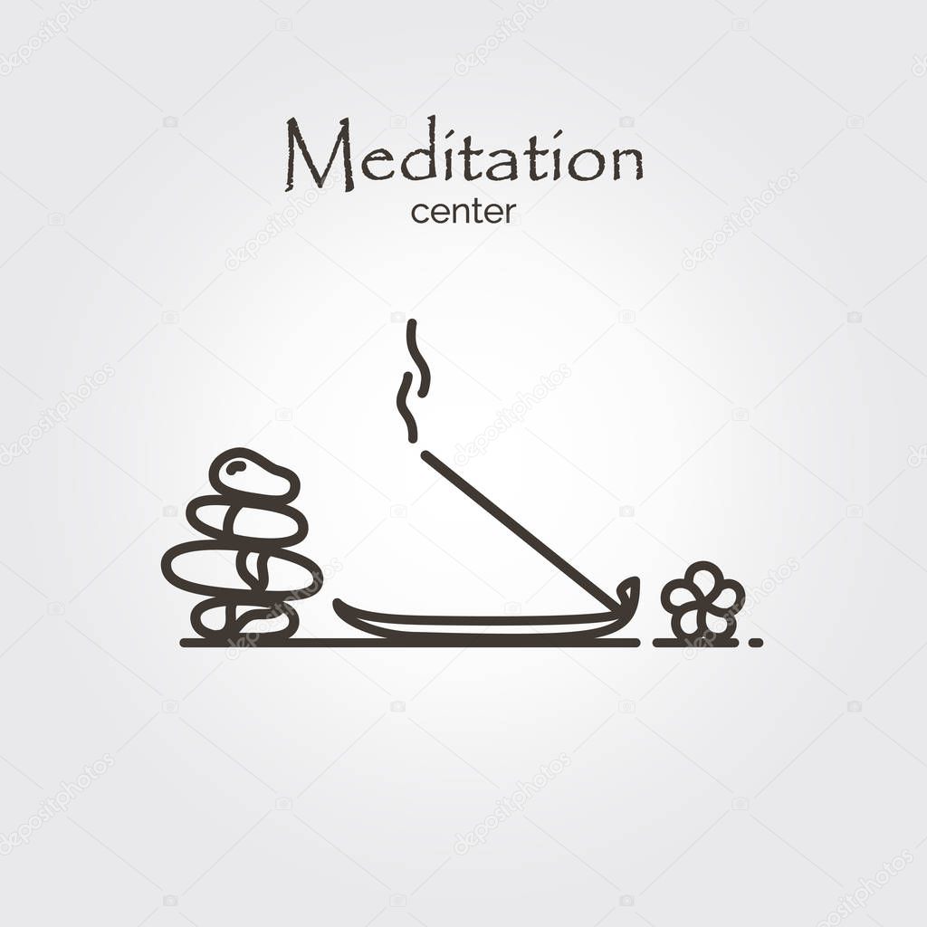 Meditation center - logo template