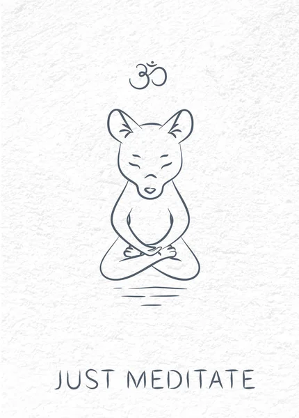 Meditative Tiere Serie 3 — Stockvektor