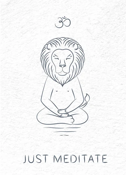 Meditative Tiere Serie 3 — Stockvektor