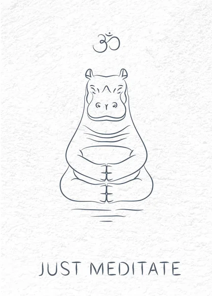 Meditative Tiere Serie 3 — Stockvektor